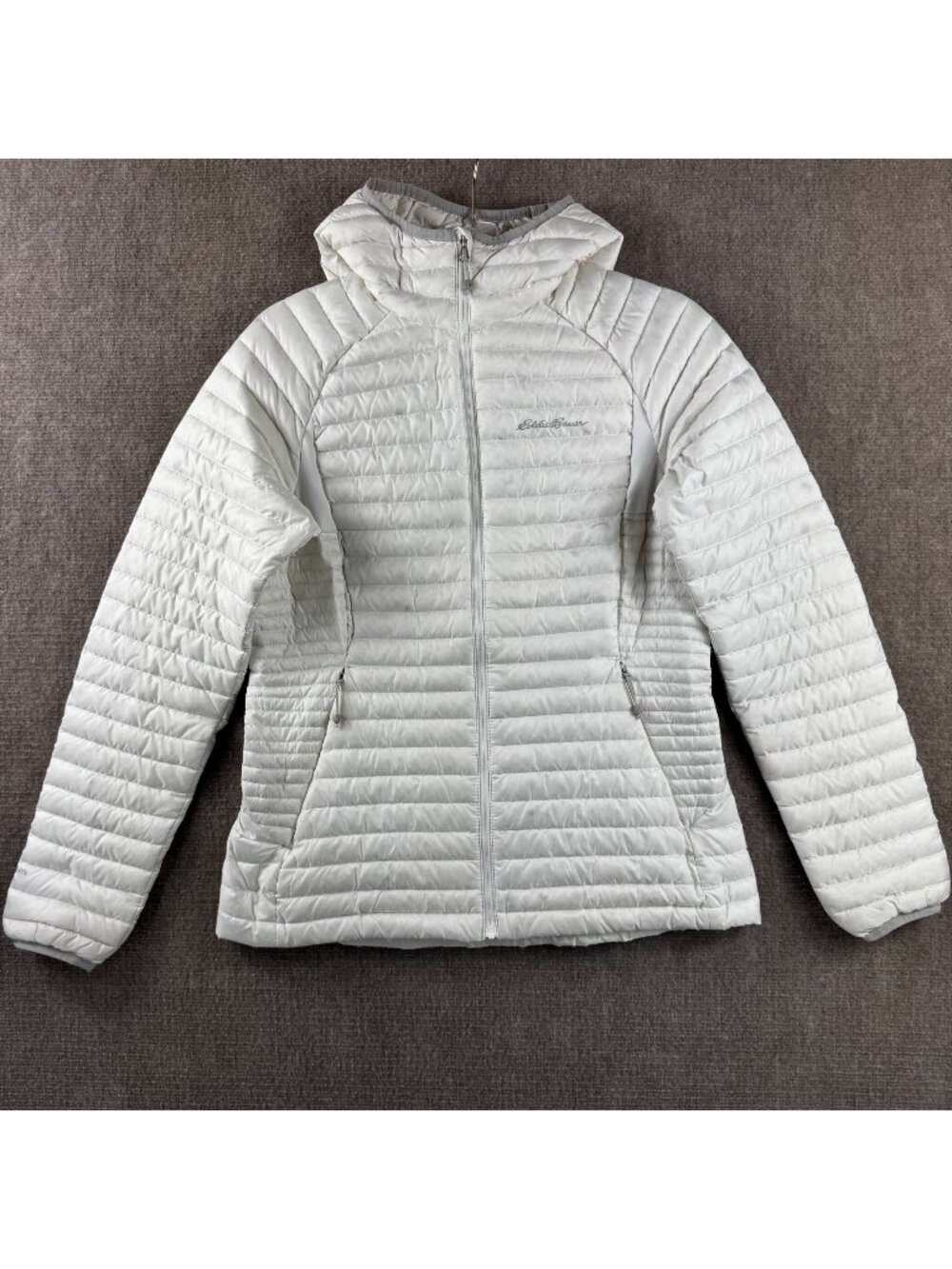 Eddie Bauer First Ascent MicroTherm Down 800 Fill Jacket Womens M White Gorpcore